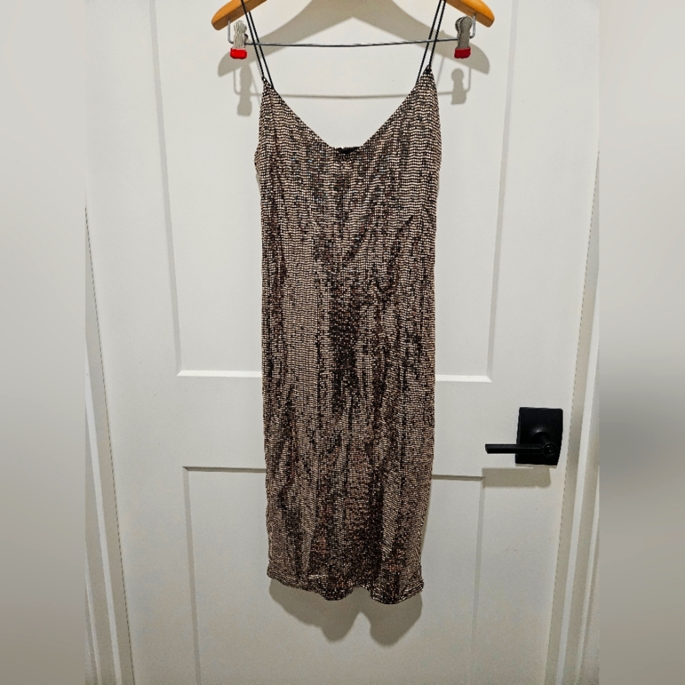Gold Shimmer Sparkle Sequin Club dress